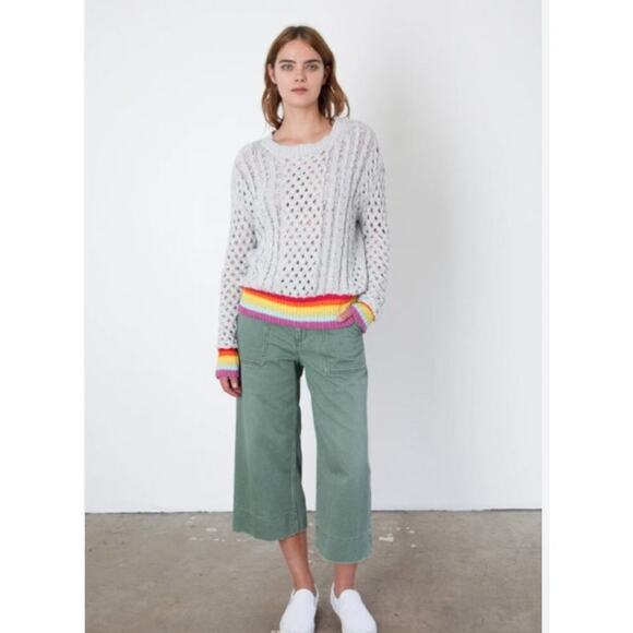 Le Superbe Silver Lining Sinbad Cotton Cashmere-Blend Sweater Size Small - Picture 1 of 13